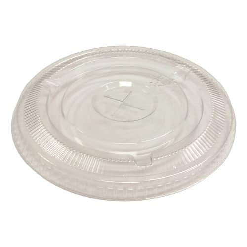 Flat Slot Lid for 12oz to 16oz PET Cups